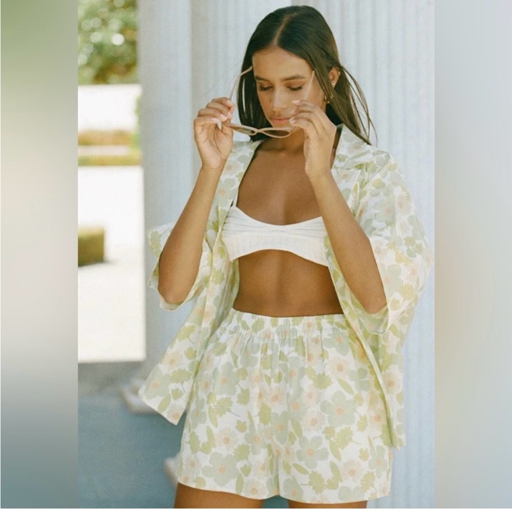 Sabo Skirt Floral Linen Set
